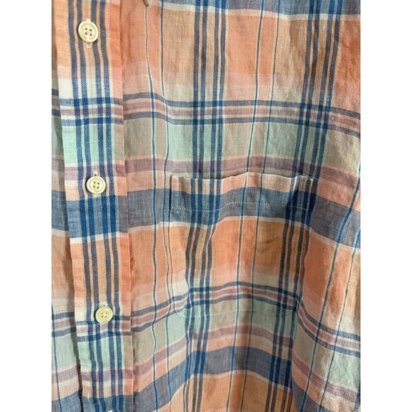 Brooks Brothers 100% Irish Linen Button Down Polo Shirt Regent Fit XL - Picture 6 of 7